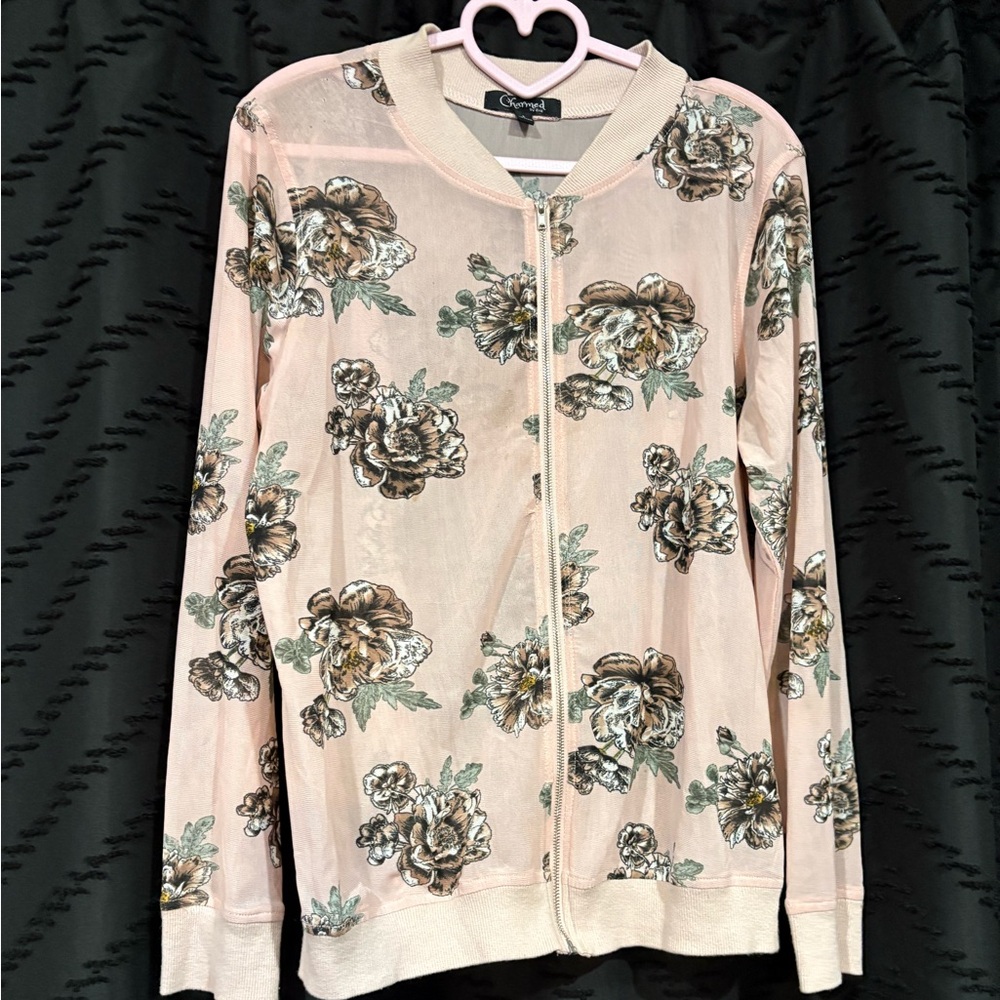 Charmed by Eve See Through Blush Floral Jacket
